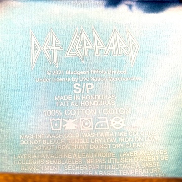Def Leppard - Tye Dye Def Leppard Adrenalize Graphic T Shirt Size Small - Picture 8 of 9